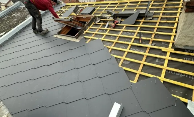 Réalisation d'une toiture en ardoise à Fontaine-Notre-Dame, Valenciennes, NJ Service